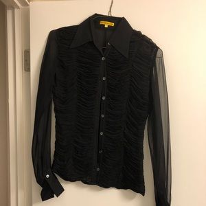 Catherine Malandrino sheer lace top